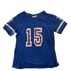 Cato Blue V-Neck Tee